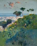 Barcelona Seen from Tibidabo By Eliseo Meifren Roig