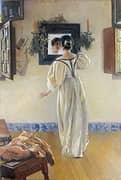 A Knock at the Door 1897 By Laura Theresa Alma-Tadema