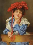 Portrait of a Young Lady By Laura Theresa Alma-Tadema