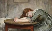 A Woman Thinking By William Arthur Breakspeare