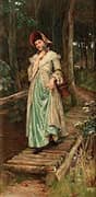 Shy Maiden By William Arthur Breakspeare