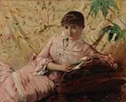 Reading Parisienne 1880 By Albert Edelfelt