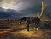 Ownerless Horse on the Battlefield at Mozhaisk By Albrecht Adam
