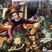 Market Woman at a Vegetable Stand 1567 By Pieter Aertsen
