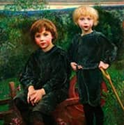 Geoffrey and Christopher Herringham By Annie Louisa Swynnerton