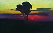 Sunset with Trees By Arkhip Kuindzhi