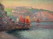 Brixham Trawlers Drying The Sails By Charles David Jones Bryant