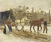 The Rokin or Horses in Amsterdam By George Hendrik Breitner