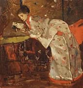 Woman in a Japanese Kimono By George Hendrik Breitner