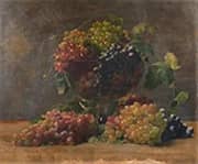 Table Top Still Life with Grapes By William McCloskey