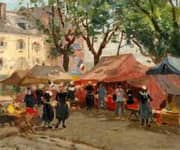 The Market Square Concarneau By Charles David Jones Bryant