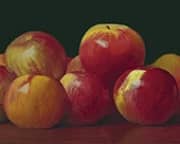 Apples on a Tabletop 1896 detail By William McCloskey