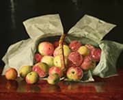 Lady Apples in Overturned Basket By William McCloskey