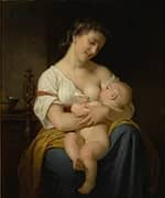 Mother and Child 1869 By Hugues Merle