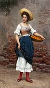 The Fruit Seller By Eugene de Blass