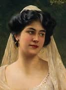 Young Venetian Lady By Eugene de Blass