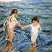 Ninas El Mar By Joaquin Sorolla