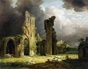 Glastonbury Abbey with the Tor Beyond By George Arnald