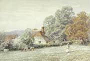 A Surrey Cottage By Helen Allingham