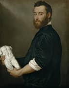 Portrait of Alessandro Vittoria By Giovanni Battista Moroni
