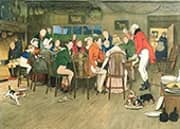 The Christmas Dinner at the Inn c1900 By Cecil Aldin