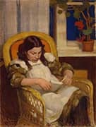 Girl Reading 1909 By Eero Jarnefelt