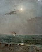 Moonlight on the Sea By Alfred Stevens