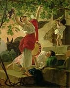 Girl Gathering Grapes in the Vicinity of Naples 1827 By Karl Bryullov