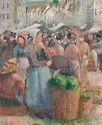 Gisors Market 1885 By Camille Pissarro
