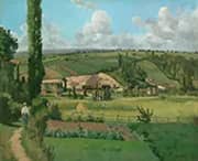 Landscape in Pontoise 1868 By Camille Pissarro