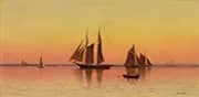 Sailboats at Sunset By Francis A Silva