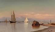View on the Hudson 1873 By Francis A Silva