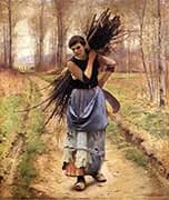 The Woodcutters Daughter By Charles Sprague Pearce