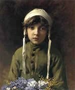 The Little Flower Girl By Charles Sprague Pearce
