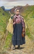Pearce on the Path By Charles Sprague Pearce