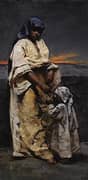 Mother and Child Evening Desert By Charles Sprague Pearce
