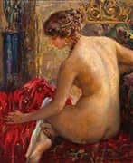 Red Silk 1916 By Ferdinand Max Bredt