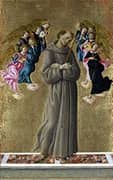 Francis of Assisi with Angels By Sandro Botticelli