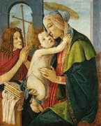 Virgin with The Child and The Youth of Saint John By Sandro Botticelli
