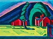 Illusion of a Prairie New Jersey (Red Farm at Pochuck) 1915 By Oscar Bluemner
