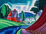 Space Motive a New Jersey Valley By Oscar Bluemner