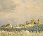 Landscape with Rainbow and Haystacks By Jean-Charles Cazin