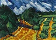 Landscape with Horse and Rider 1911 By Max Pechstein