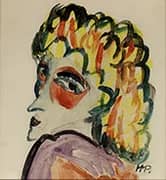 Woman's Head Fraukopf 1911 By Max Pechstein