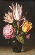 A Still Life with a Bouquet of Tulips By Ambrosius Bosschaert