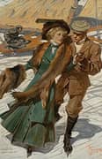 Ice Skaters 1909 By J. C. Leyendecker