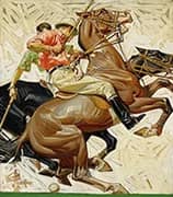 Polo Players on Horseback 1914 By J. C. Leyendecker