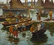 Fishing Boats at Concarneau France By Aloysius O'Kelly