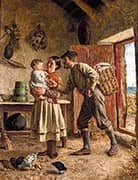 Feeding Hens West of Ireland By Aloysius O'Kelly