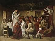 Mass in a Connemara Cabin 1883 By Aloysius O'Kelly